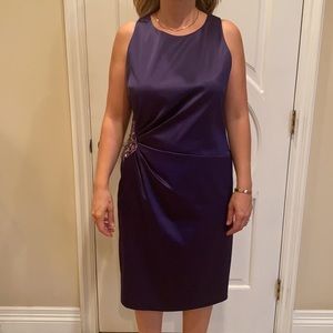 Purple midi dress